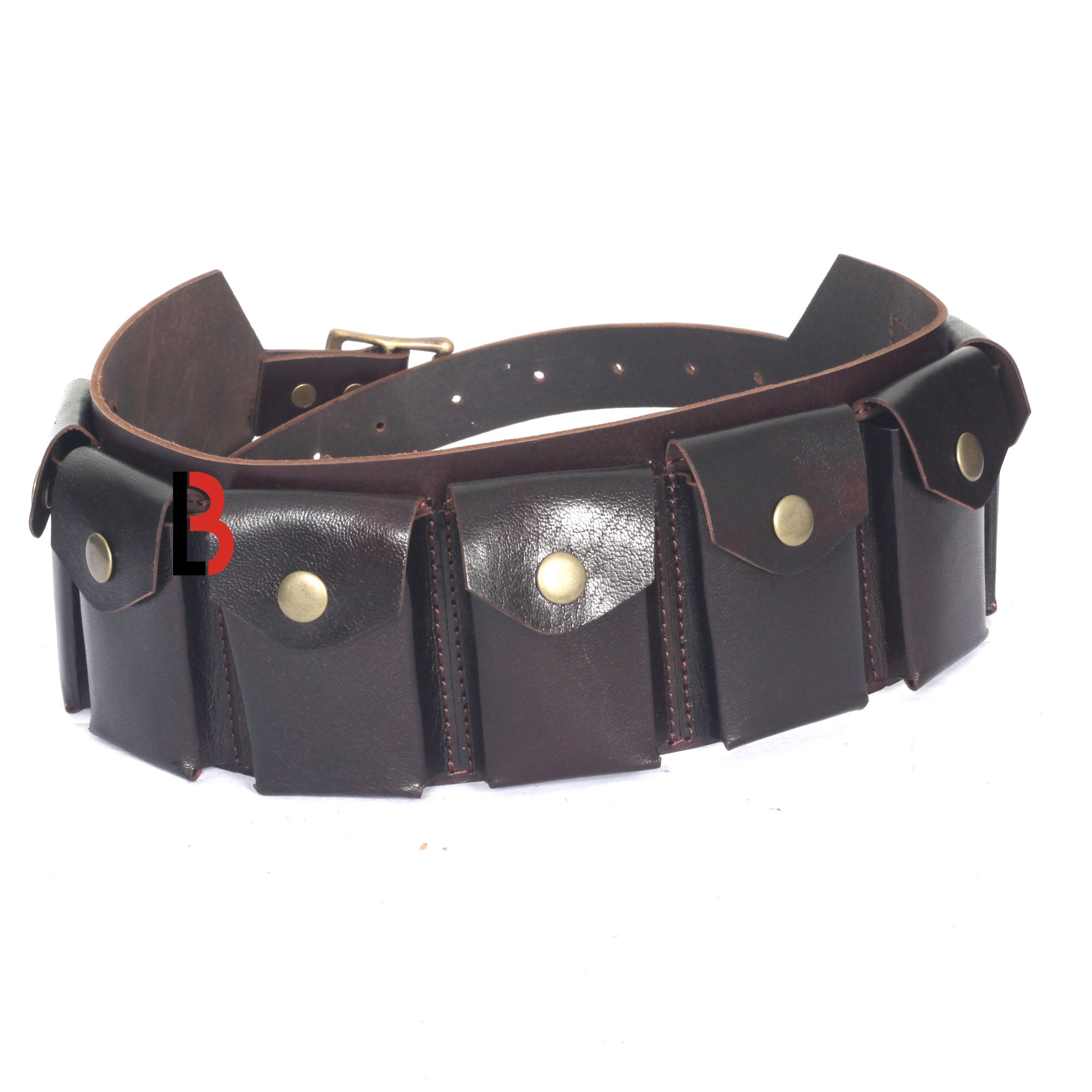 Real Leather Rifle Cartridge Bandolier Belt Ammo Holder & Pouch Belt for Guns