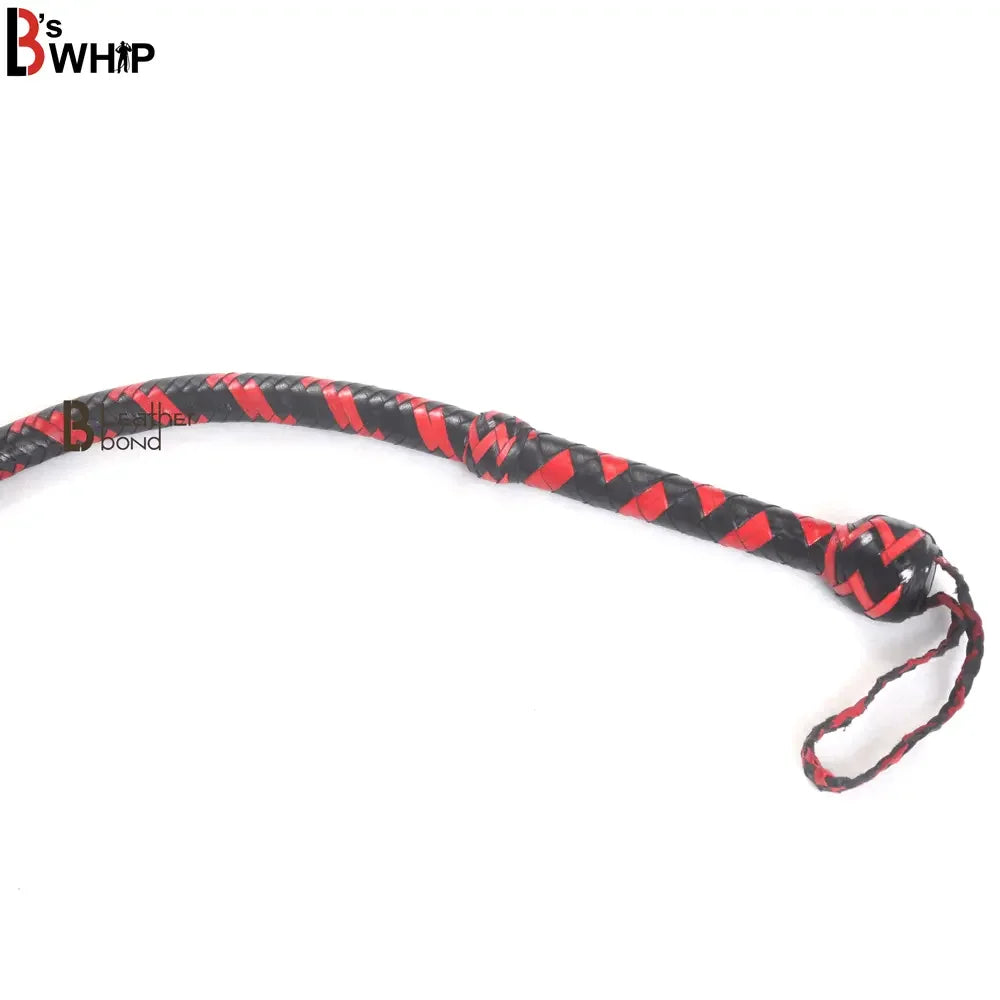 Bull Whip 6, 8, 10, 12, 14 & 16 Feet long 16 Strands Kangaroo Hide Leather Equestrian Bullwhip Leather Belly and Bolster Inside