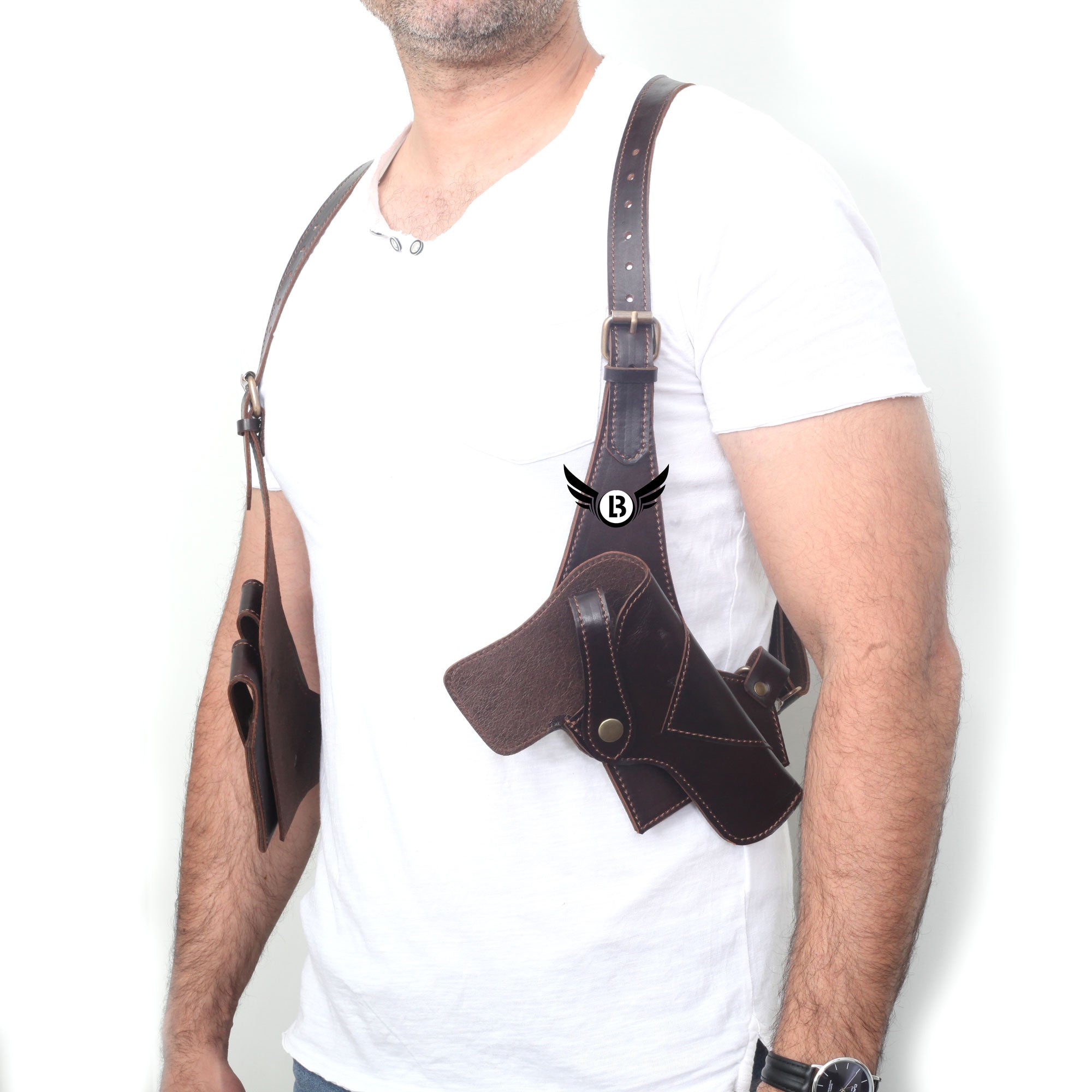 Cowhide Leather Vertical Best Concealed Carry Holster Right & Left Handed | Universal Size