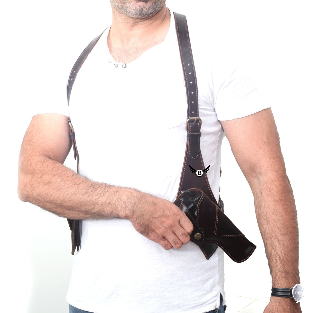 Cowhide Leather Vertical Best Concealed Carry Holster Right & Left Handed | Universal Size