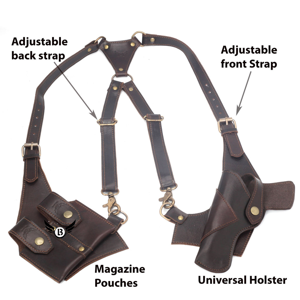 Cowhide Leather Vertical Best Concealed Carry Holster Right & Left Handed | Universal Size