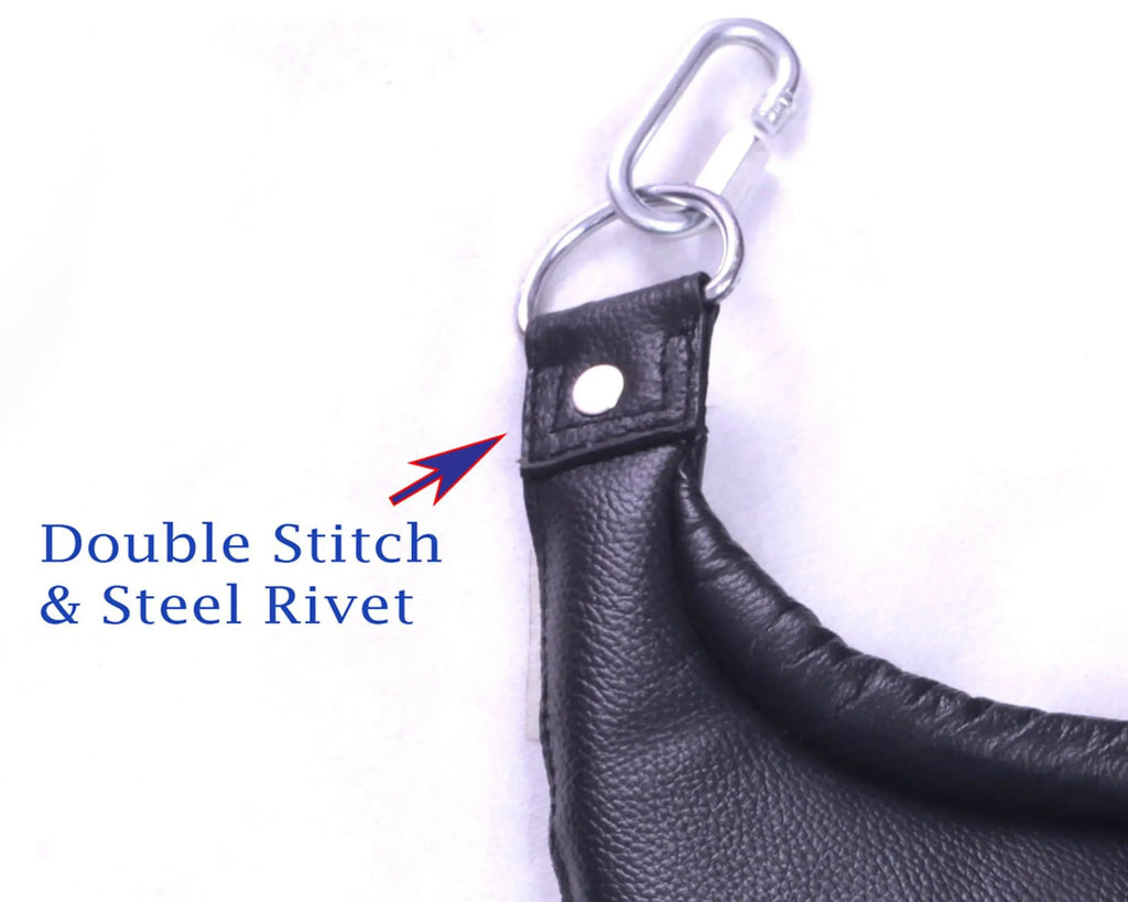 Cowhide Leather Sex Posture Sling Wrist, Ankle & Thigh Cuffs with Connectors | Bondage Restraints Set