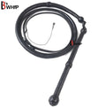 Black Stockwhip 04 Feet to 12 Feet long and 16 Plaits Kangaroo Hide Leather Equestrian Australian Stock Whip