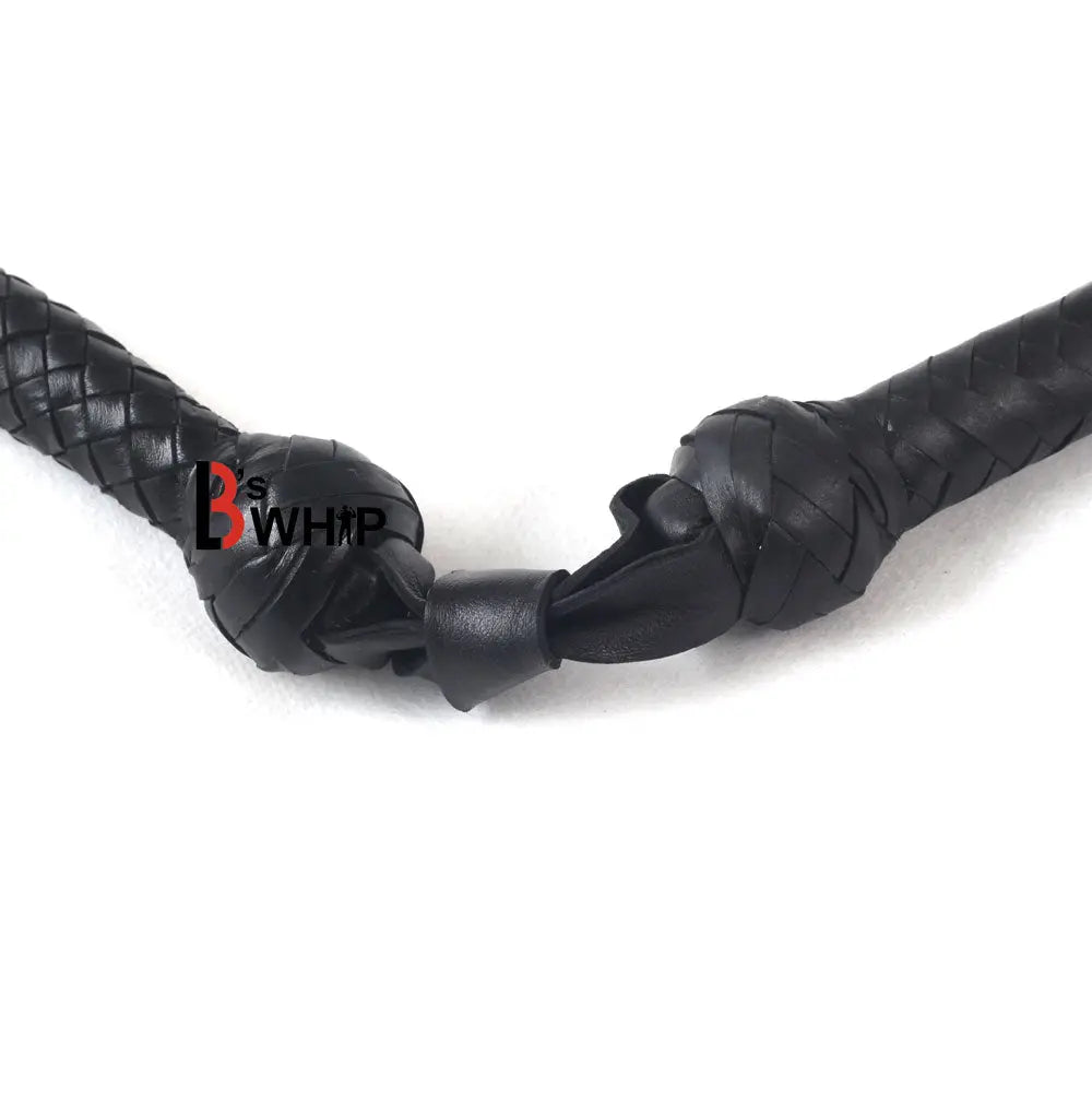 Black Stockwhip 04 Feet to 12 Feet long and 16 Plaits Kangaroo Hide Leather Equestrian Australian Stock Whip