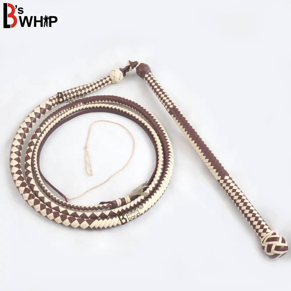 Stockwhip 04 Feet to 12 Feet long and 16 Plaits Kangaroo Hide Leather Equestrian Australian Stock Whip