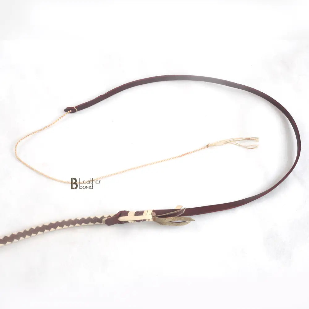 Stockwhip 04 Feet to 12 Feet long and 16 Plaits Kangaroo Hide Leather Equestrian Australian Stock Whip