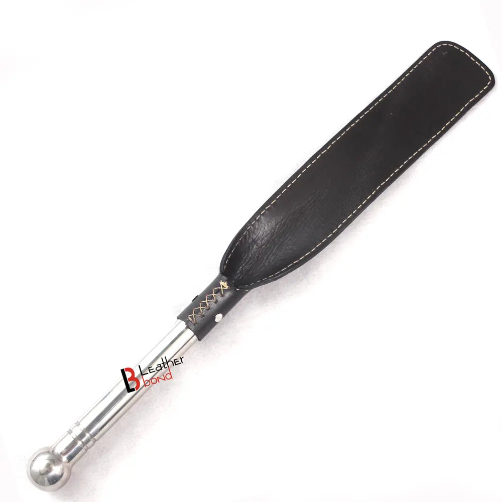 Real Cow Hide Belting Leather Paddle Slapper Lightweight and flexible with Steel Handle