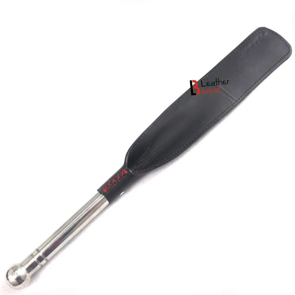Real Cow Hide Belting Leather Paddle Slapper Lightweight and flexible with Steel Handle