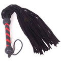 Real Genuine Cowhide Suede Leather Flogger 25 Falls Black Soft Suede Leather