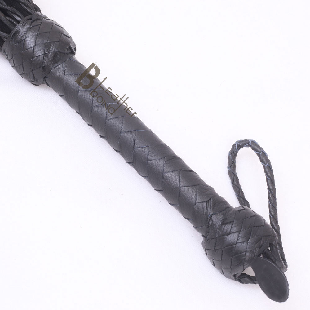 Real Cowhide Suede Leather Flogger Heavy Duty Thorny Falls | Handcrafted BDSM Sensation Flogger