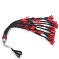 Real Genuine Cow Hide Leather Finger Flogger Cat 0 Nine Falls Black Heavy Duty Thuddy Flog whip Rose Flogger