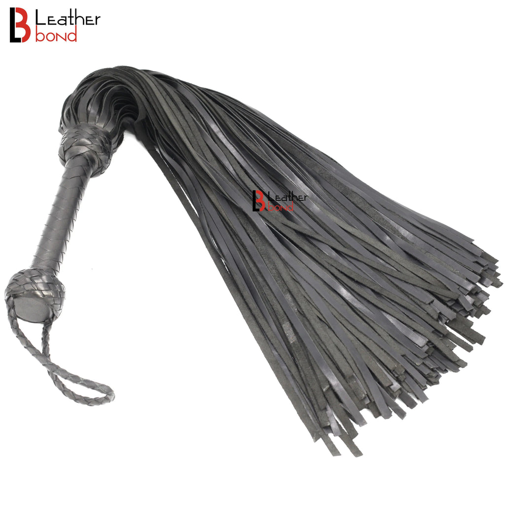 200 & 150 Falls Real Cowhide Leather Flogger Heavy Duty Thuddy Whip | Handcrafted BDSM Impact Flogger
