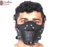 Genuine Cowhide Leather Steampunk Sensory Deprivation Hood Halloween Mask & Reenactment Costume Gear