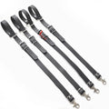 Bondage Restraints Waist Belt Set 8-Piece Genuine Leather BDSM Tie-Up Belts | Black