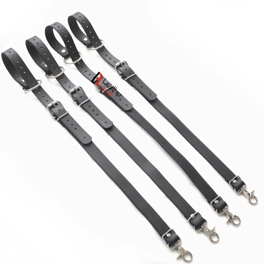 Copy of 4 Bed Restraints 70 inches long Leather Straps, Bdsm Gear, Bondage Restraints, BDSM Connectors Real Cowhide Leather