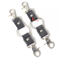 Two-Way Hog Tie Bondage Connector Swivel Snap Clips & Leather Straps | 8 Inches