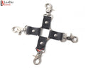 Bondage Hogtie Four-Way Swivel Snap Connector Leather Straps & Heavy Duty Clips | BDSM Gear