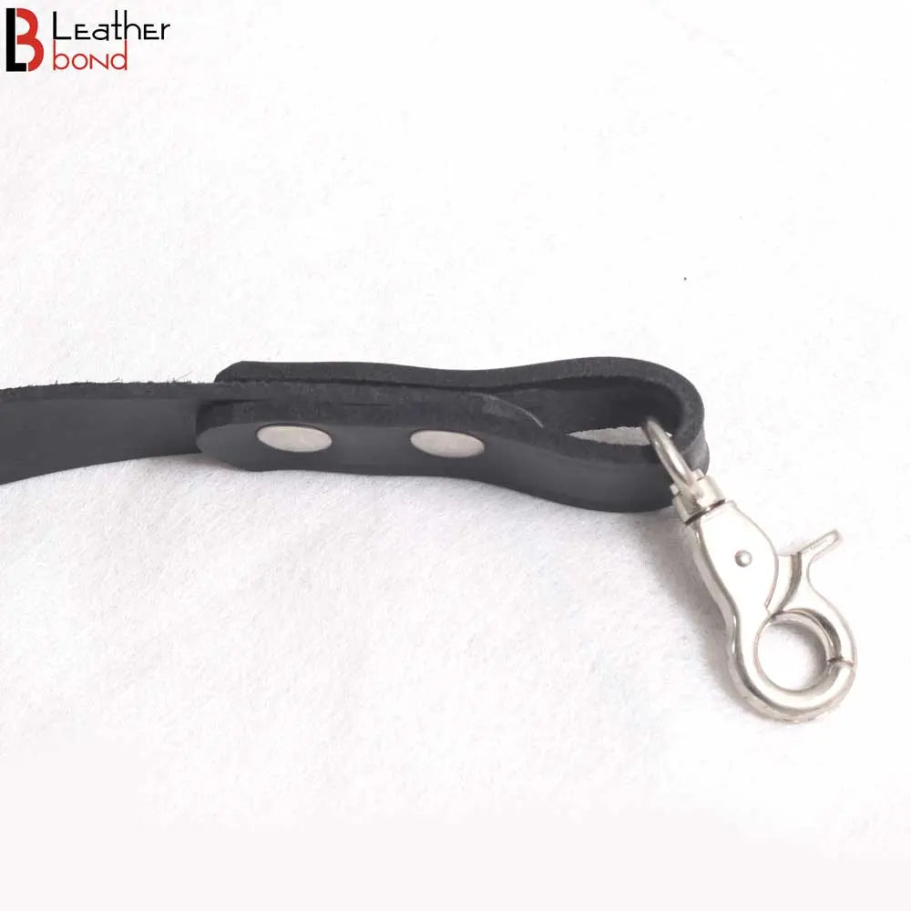 Genuine Leather BDSM Leash & Lead Pet Play, Puppy Play & Kitten Play Submission Bondage