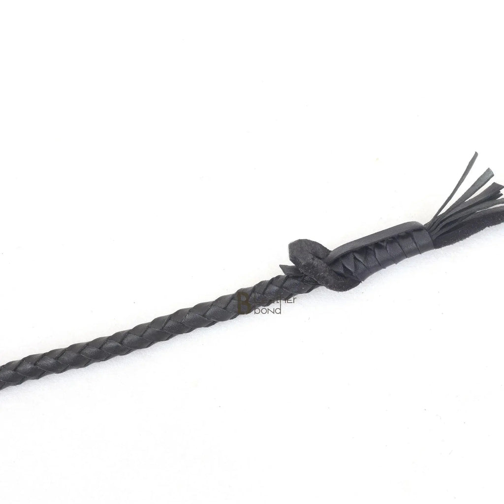 Bull Whip 6, 8, 10, 12, 14 & 16 Feet long 16 Strands Kangaroo Hide Leather Equestrian Bullwhip Leather Belly and Bolster Inside, Indiana Jones Black
