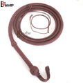 Indiana Jones Style Whip 06, 08, 10, 12, 14 and  16 Feet 12 Strands Bullwhip Para Cord Nylon Bull Whip Brown