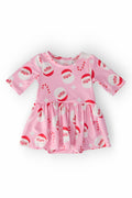Jingle Bells 3/4 Sleeve Twirl Bodysuit