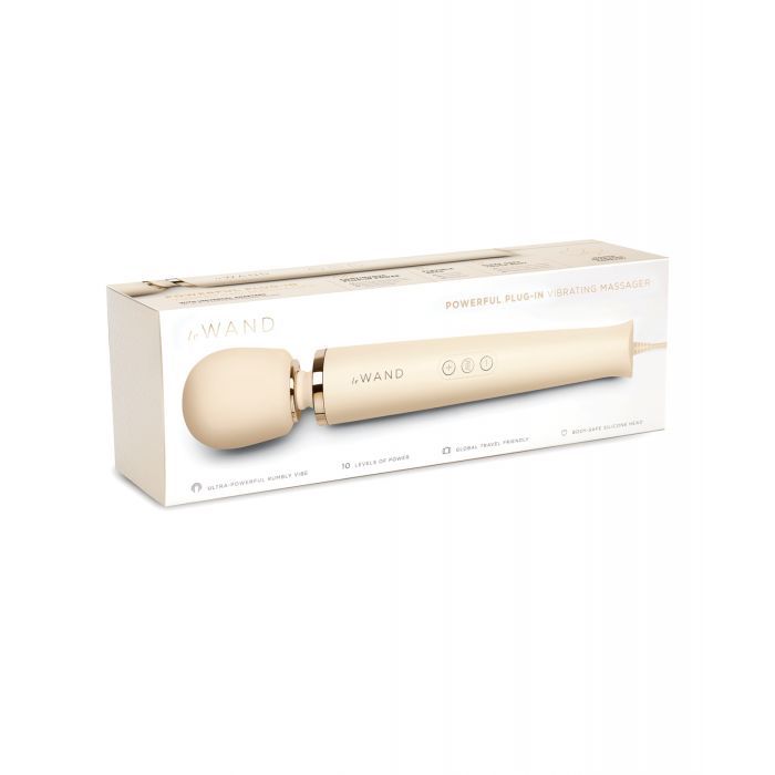 Le Wand Plug-In Vibrating Wand Massager - Cream