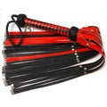 Real Genuine Cow Hide Leather Flogger 30 Heavy Duty Falls with Steel Studs Whip