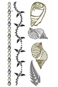 Gold Tattoo Combo- Sea Shells