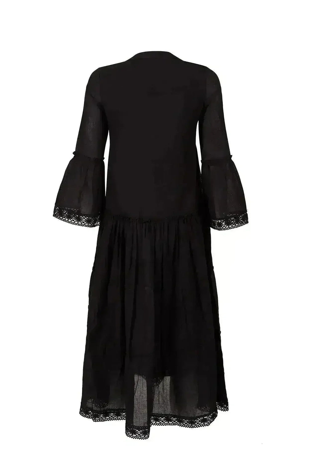 MIKA Black Maxi Dress | Boho Peasant Style | Femstylo