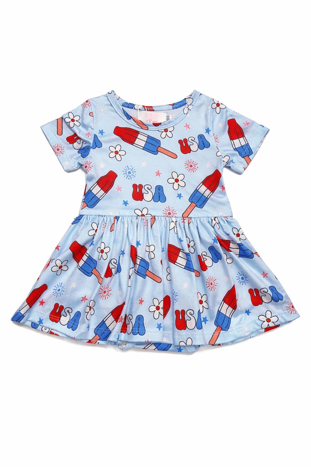 Proudly Patriotic S/S Twirl Bodysuit