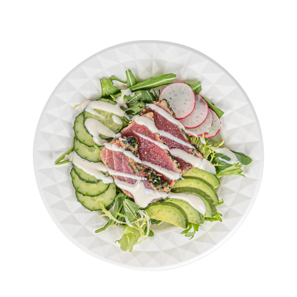 Pulp Safe No PFAS Added Round White Sugarcane / Bagasse Plate - Home Compostable, with Diamond Rim - 7" x 7" x 1/2" - 25 count box