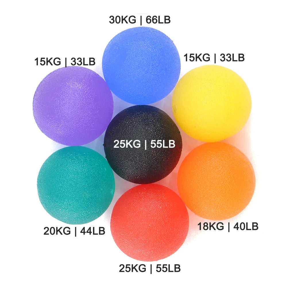 Silicone Hand Grip Ball | Finger Strength Trainer for Home Gym and Stress Relief