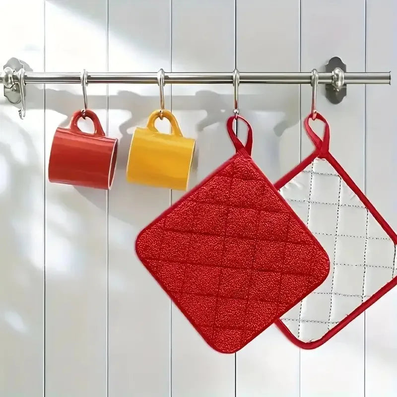 1 2 Piece Heat Resistant Towel Pot Holder | Cotton Non Slip Mat for Kitchen and Baking
