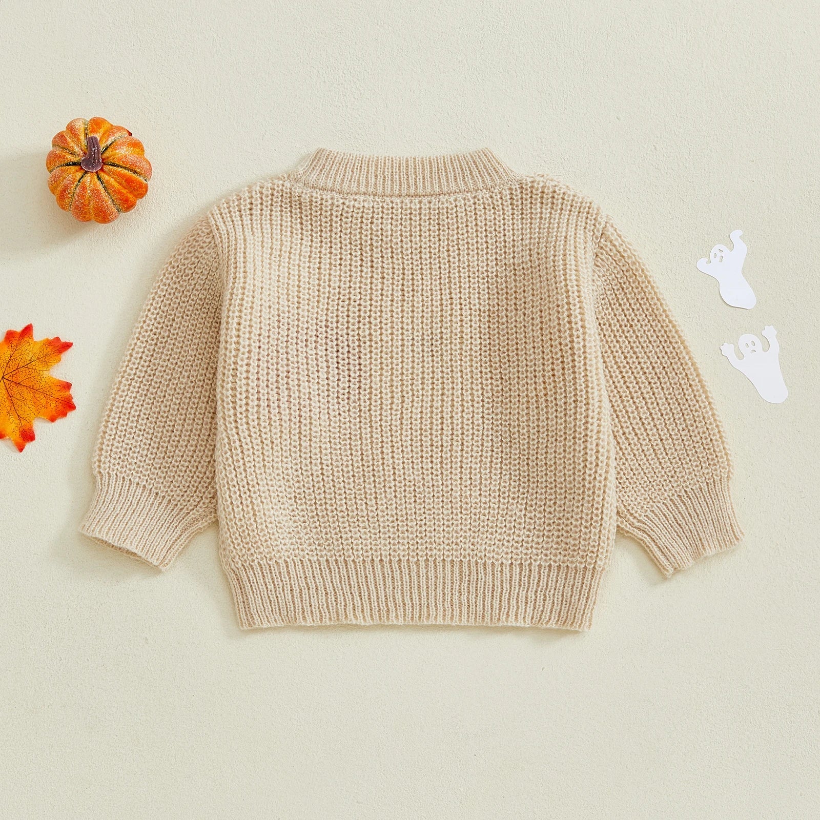 Baby Halloween Sweatshirt | Ghost & Skull Embroidery Toddler Top