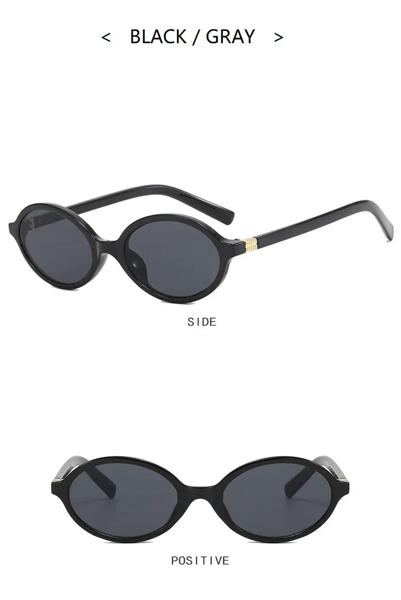 Small Oval Leopard Sunglasses | Retro UV Protection Shades