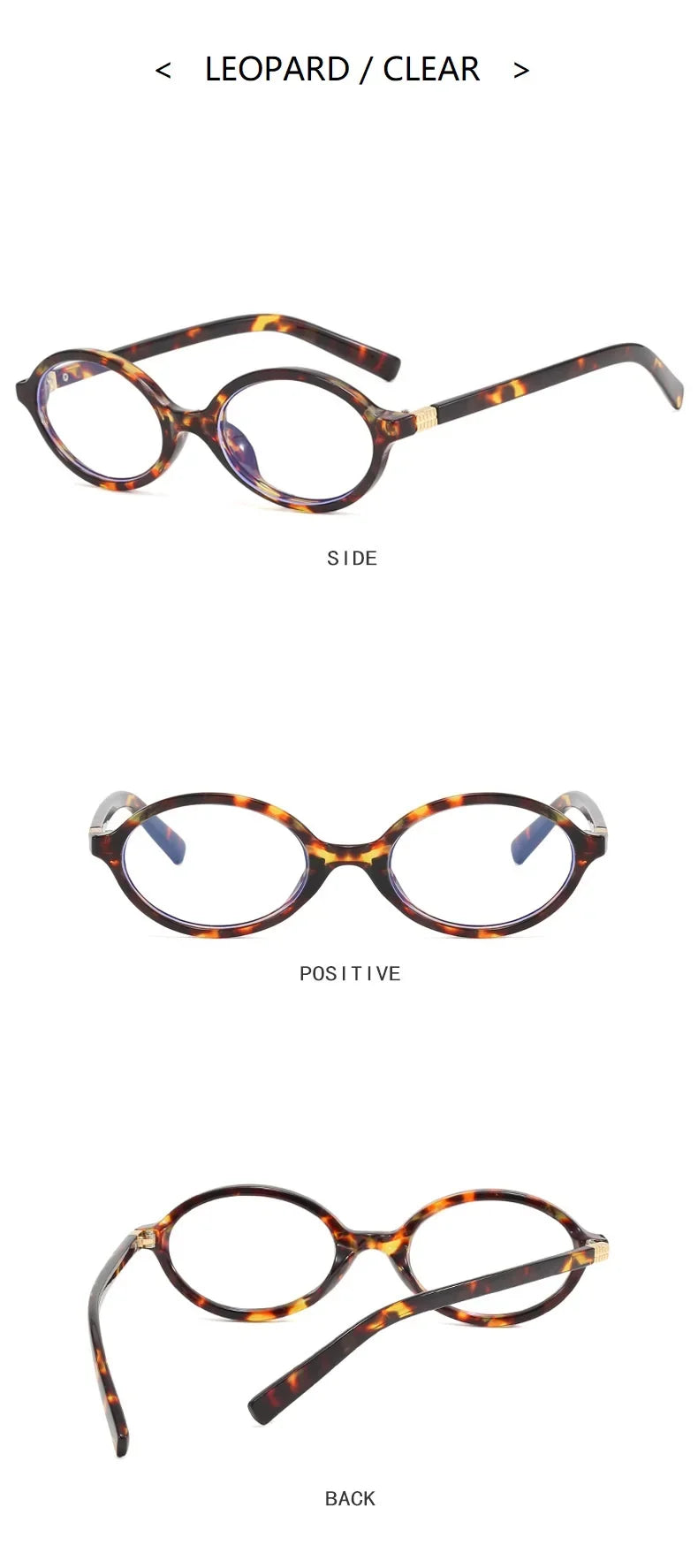 Small Oval Leopard Sunglasses | Retro UV Protection Shades