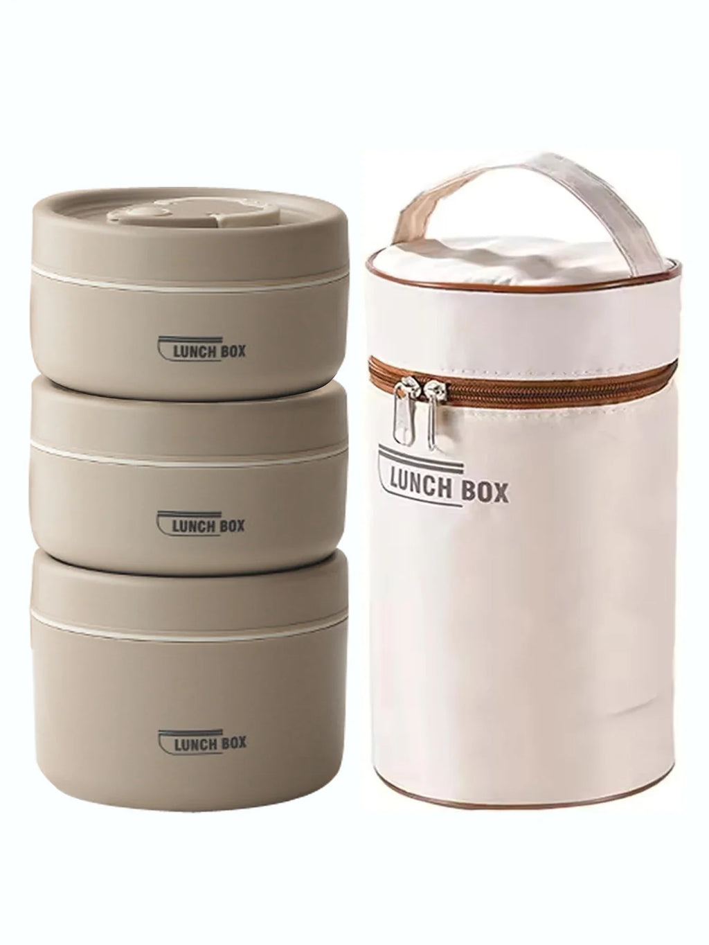Portable Insulated Food Lunch Container Set | Thermal Lunch Box with Stackable Bowls