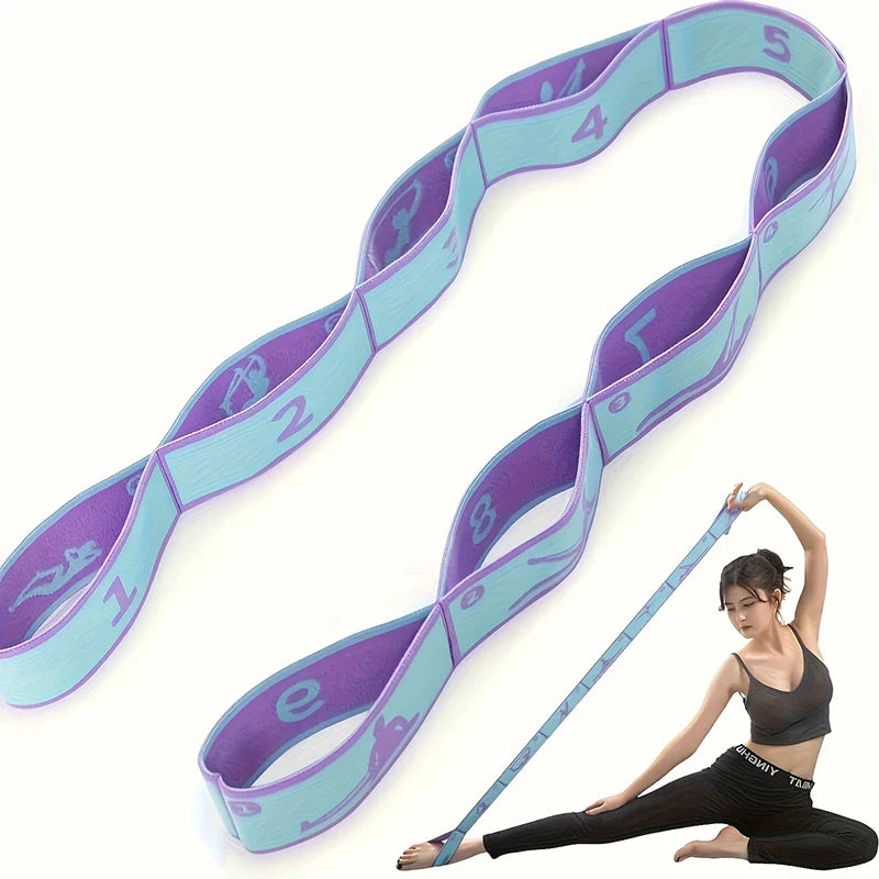 8/12 Loop Numbered Resistance Bands Set | Color-Coded Elastic Straps for Yoga Pilates Home Gym