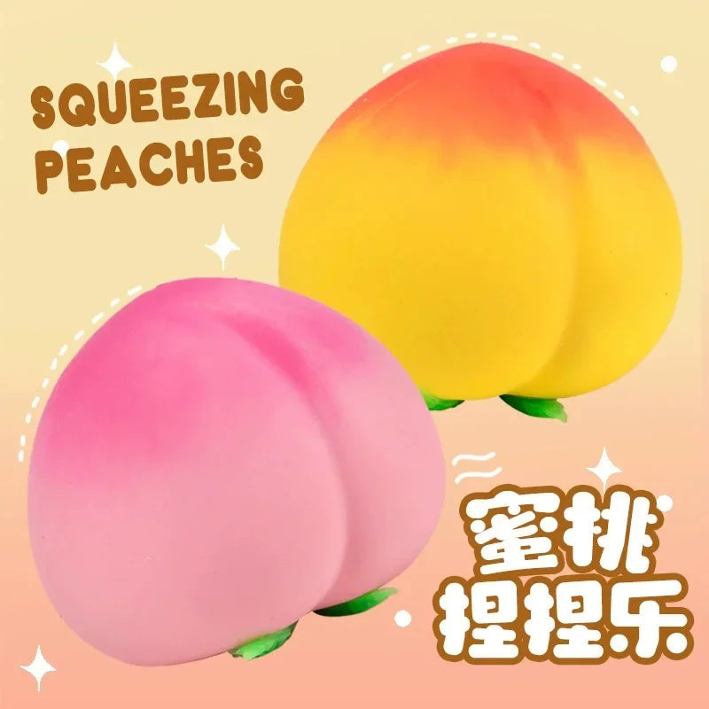 Peach Squishy Stress Ball | Soft Slow Rebound Fidget Sensory Toy