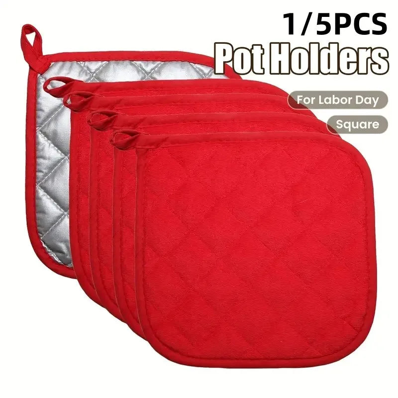 1 2 Piece Heat Resistant Towel Pot Holder | Cotton Non Slip Mat for Kitchen and Baking
