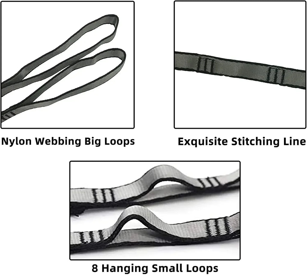 Daisy Chain Yoga Stretch Belt | Multi Loop Hanging Rope for Aerial Yoga Hammock