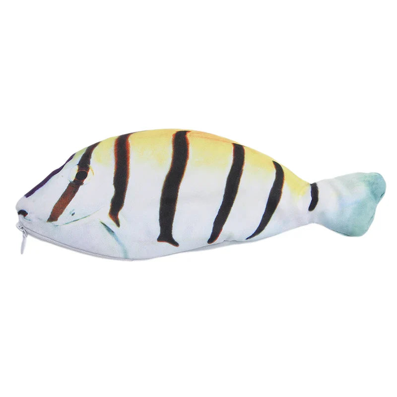 Simulation Fish Pencil Case | Kawaii Cartoon Zipper Pen Bag