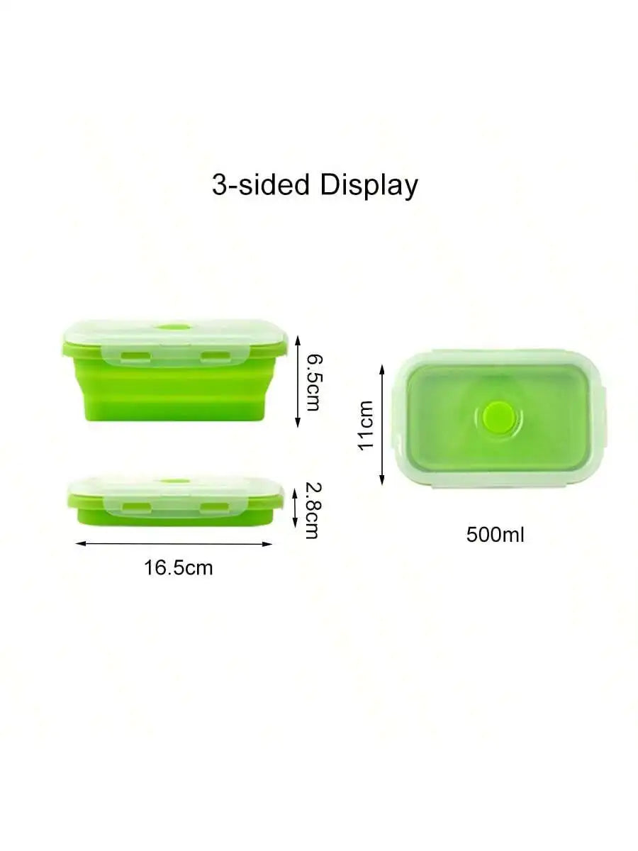Foldable Silicone Lunch Box | Portable Thermal Food Container for Outdoor Picnic