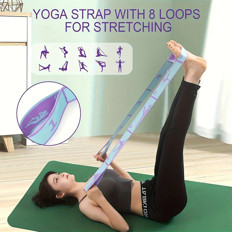 8/12 Loop Numbered Resistance Bands Set | Color-Coded Elastic Straps for Yoga Pilates Home Gym