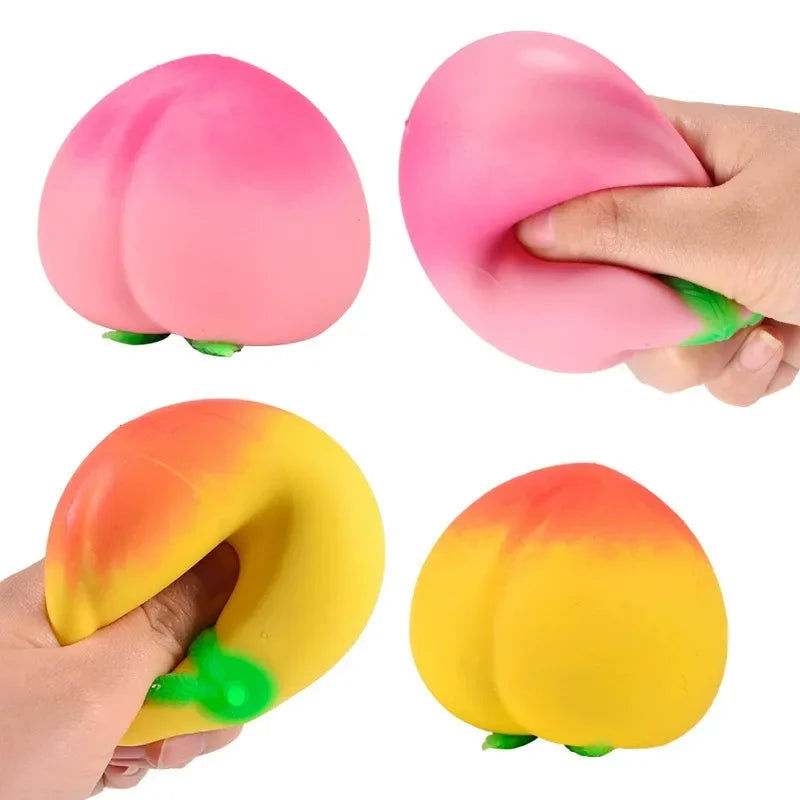 Peach Squishy Stress Ball | Soft Slow Rebound Fidget Sensory Toy