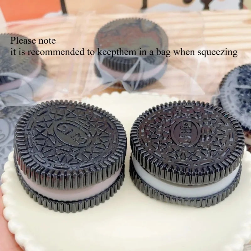 Squishy Handmade Silicone Cookies Fidget Toy | Slow Rebound Stress Relief Pinch Toy for Kids
