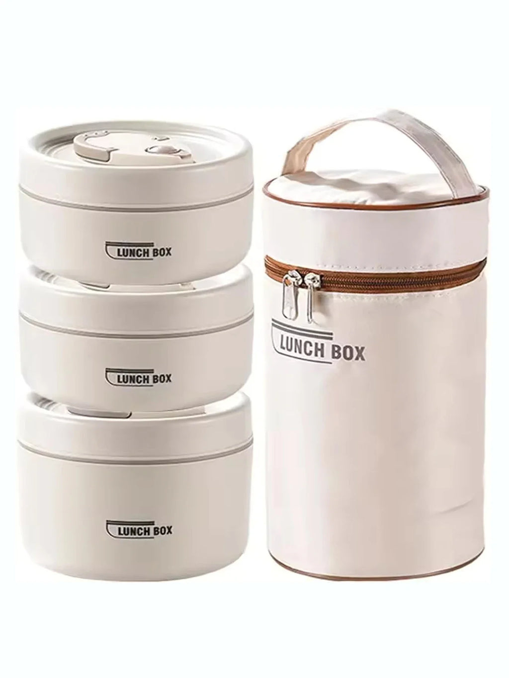 Portable Insulated Food Lunch Container Set | Thermal Lunch Box with Stackable Bowls