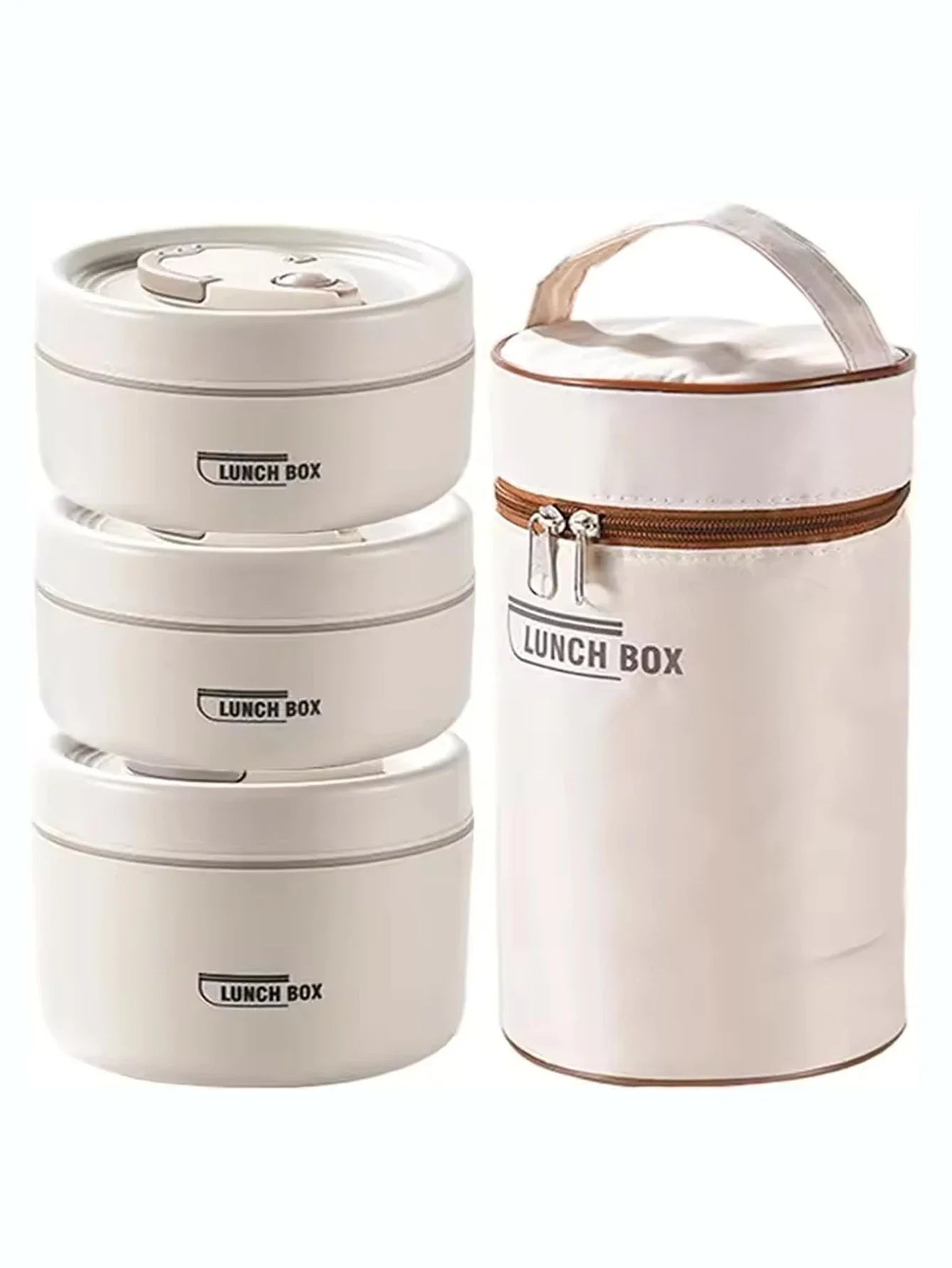 Portable Insulated Food Lunch Container Set | Thermal Lunch Box with Stackable Bowls