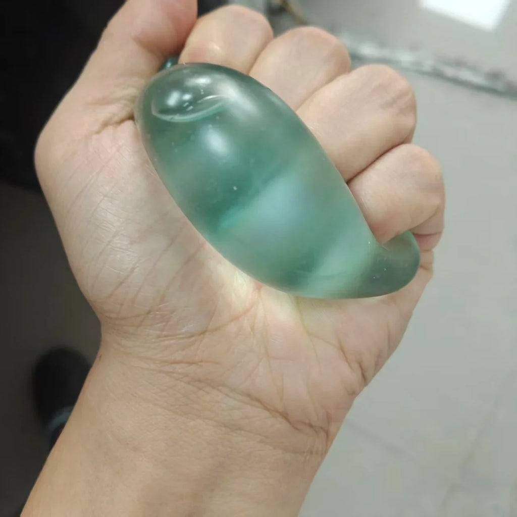 Blue/Green Squishy Stress Ball | Transparent Slow Rebound Fidget Toy for Kids and Adults
