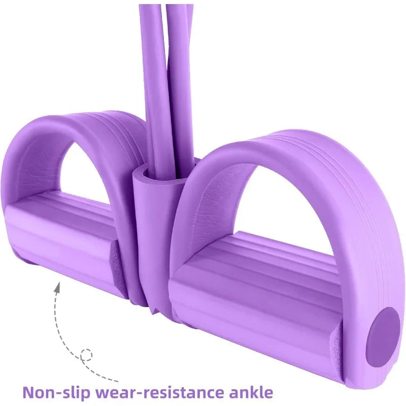4/6-Tube Tensioner Multi-Functional Household Fitness Yoga Abdominal Strengthening Elastic Band Tension Rope Sit-Up Assistive